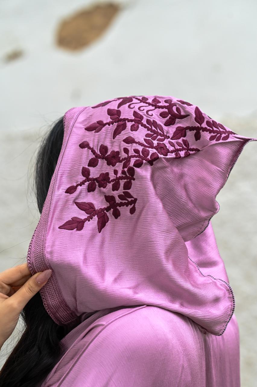 تفاصيل قفطان كمخة رقيق - موف