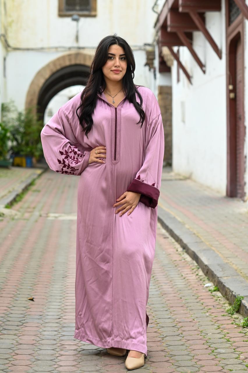 قفطان كمخة رقيق - موف